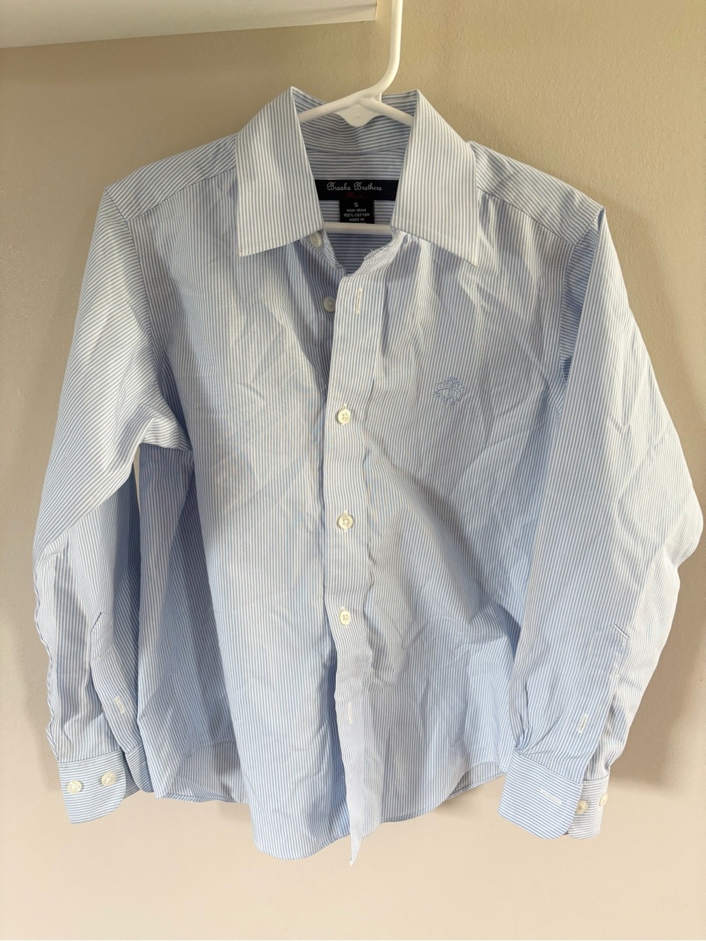 Brooks Brothers Light Blue and White Stripe Dress Shirt boys